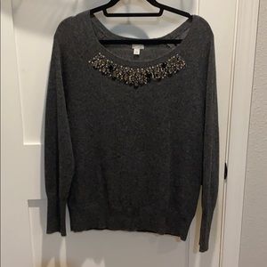 Gray cashmere sweater